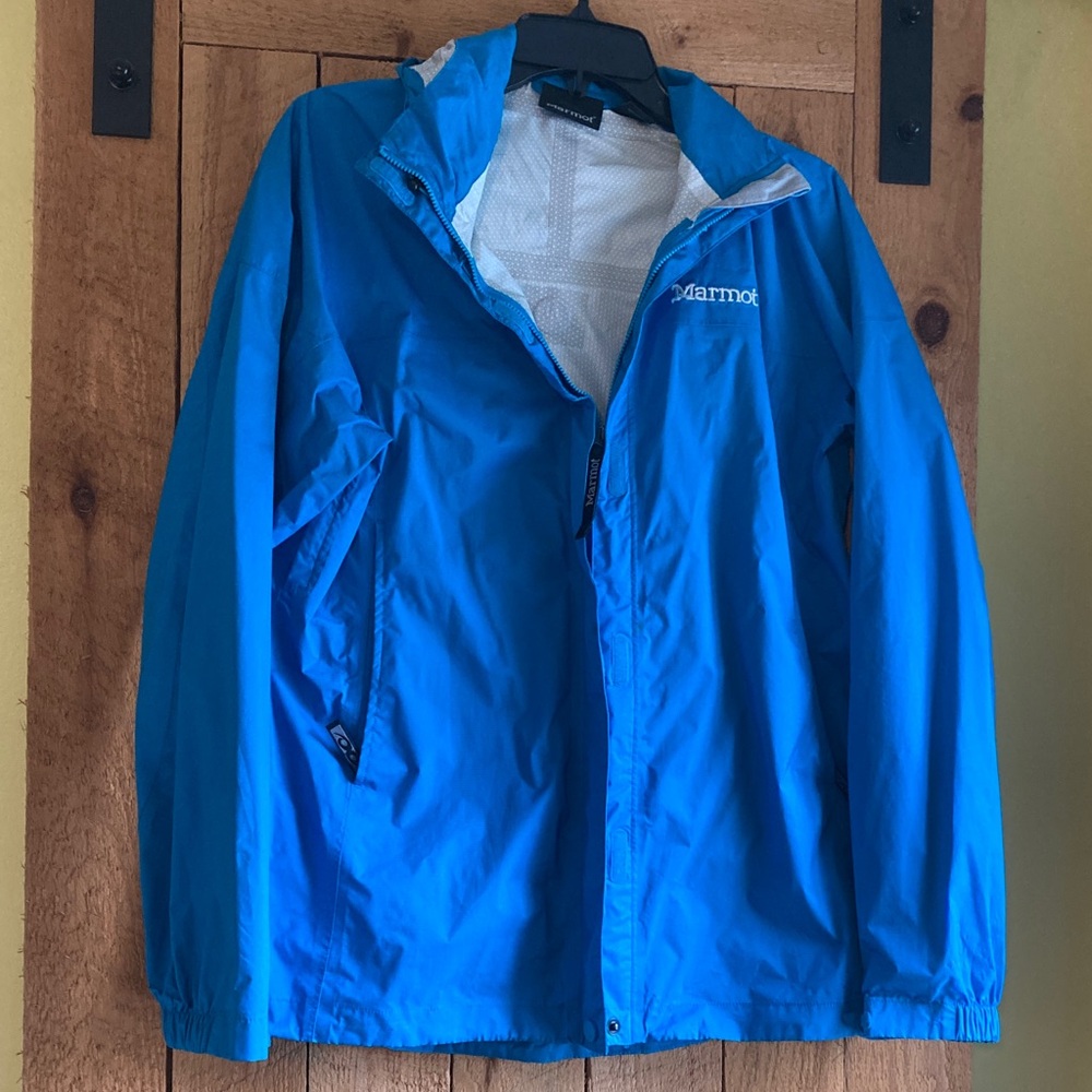 Marmot aqua blue raincoat Jacket